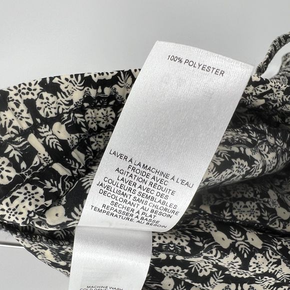 Joe Fresh pants Large womens pull on graphic print trousers drawstring casual - Picture 8 of 9